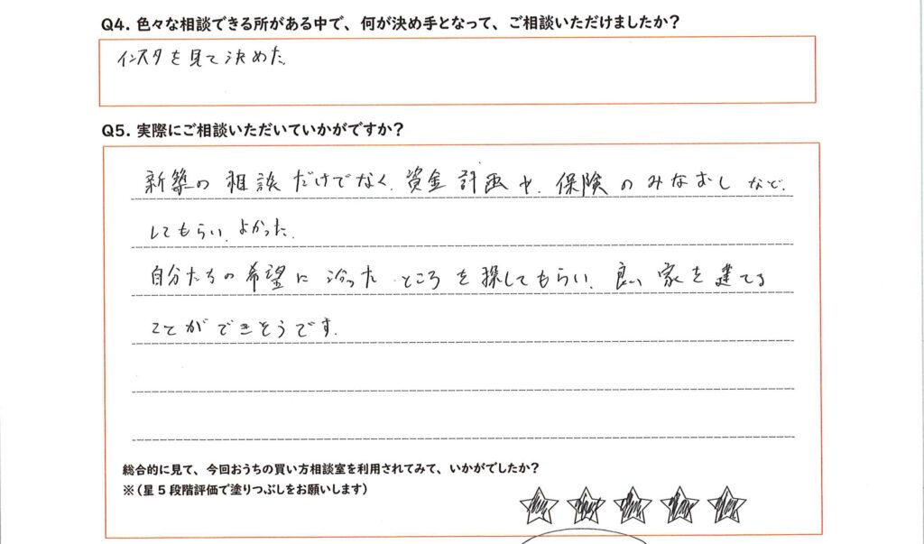 家もお金もまるごと相談！安心して進められました